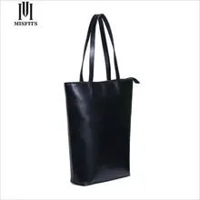 MISFITS Genuine Leather Woman Handbags Black Solid Woman Shoulder Bag Cow Leather Fashion Woman Bag Real Leather 2BH22