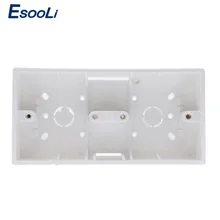 Esooli Wall Mounting Box Internal Cassette White Back Box 137*83*56mm For 146mm*86mm Standard Touch Switch and USB Socket