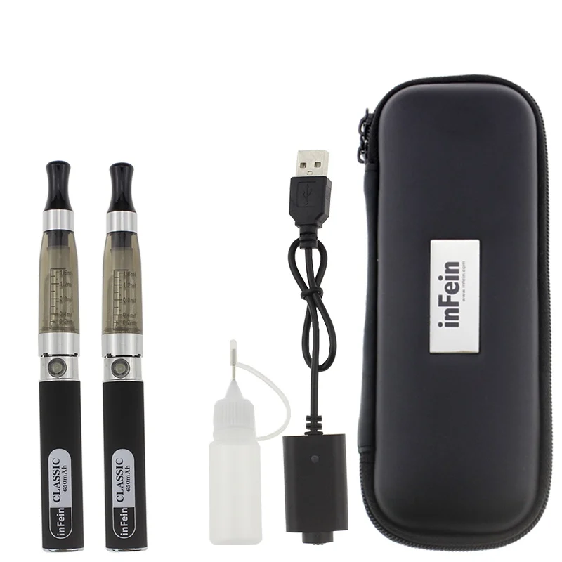 inFein Classic Electronic Cigarette Double Zip Kit Travel Case_Black 650 mah no logo