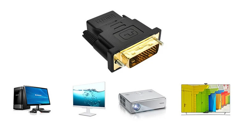 DVI 24+ 1 к HDMI адаптер 24 К позолоченный штекер DVI Мужской к HDMI Женский двойной конвертер 1080P для HDTV проектор монитор