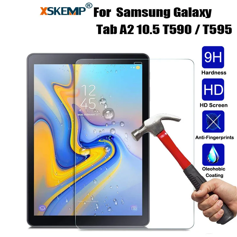 9H Hardness Cheap Tempered Glass Tablet Screen Protector Anti-explosion For Samsung Galaxy Tab A2 10.5 T590 / T595 Glossy Film | Компьютеры