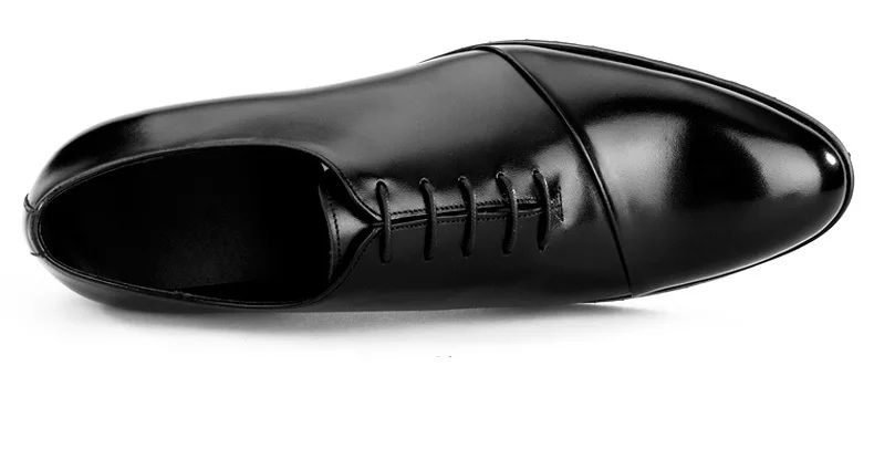 Модные черные/коричневые мужские свадебные туфли из натуральной кожи с острым носком, модельные туфли, мужские туфли в деловом стиле