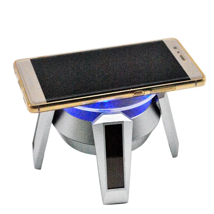 Retail Store Exhibition Sunshine 360 Rotating Display Stand Turntable Collectible Battery Operation Solar Energy Holder |
