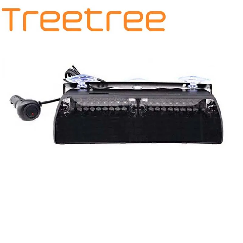 

16 LEDs Flashing Modes 12V Car Truck Emergency Flasher Dash Strobe Warning Light Red and Blue Sucker Strobe Light