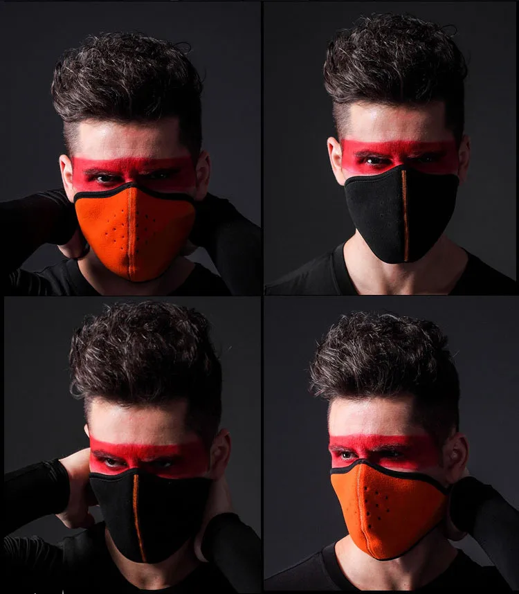 Outdoor Sports Ear Protection Half Face Winter Keep Warm Velcro Mask Ski Motorcycle Bike Cold Protection Face Mask Multicolor 51