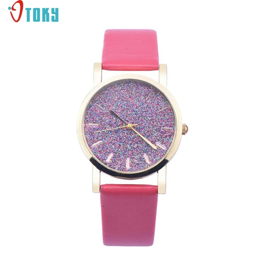 

Watch OTOKY Willby HOT Women's Glitter Watch Quartz Dial Leather Analog Wrist Watches 161213 Drop Shipping