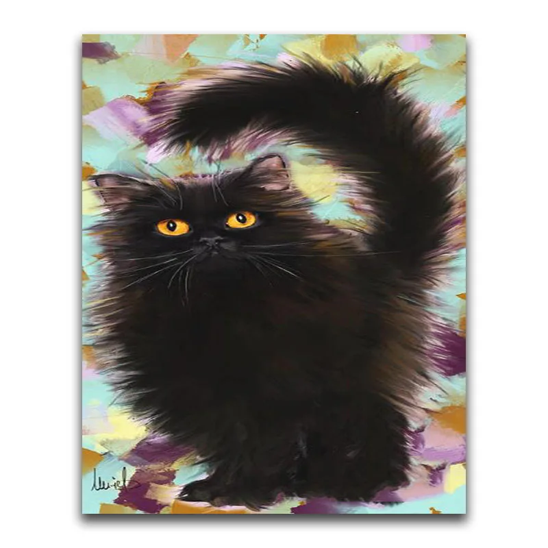Full Square Diamond painting cat 5D DIY Diamond embroidery Cross stitch Cartoon dog Full Round Diamond mosaic Animal kitten