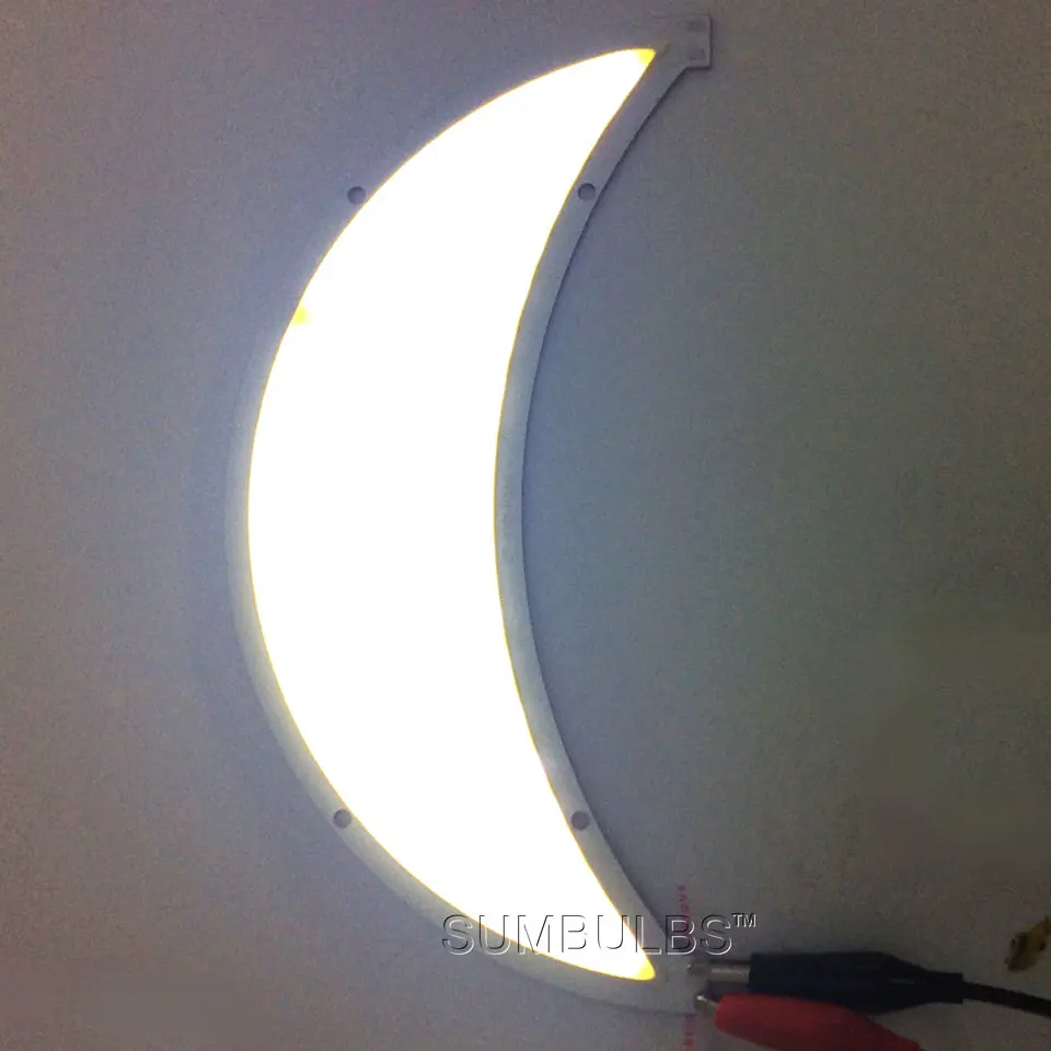 DC 12V 14V 50W moonshaped LED свет Теплый Холодный белый супер яркий лунный COB Лампа 180 мм|bulb warm