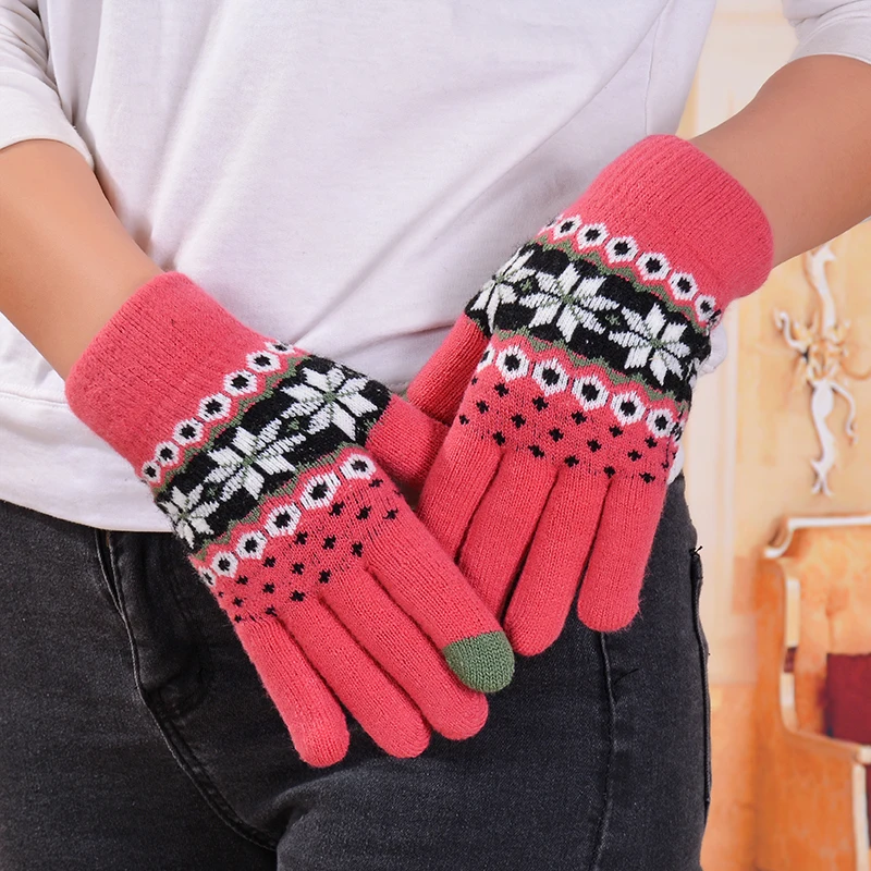 Модные перчатки с сенсорным экраном, теплые зимние мягкие перчатки