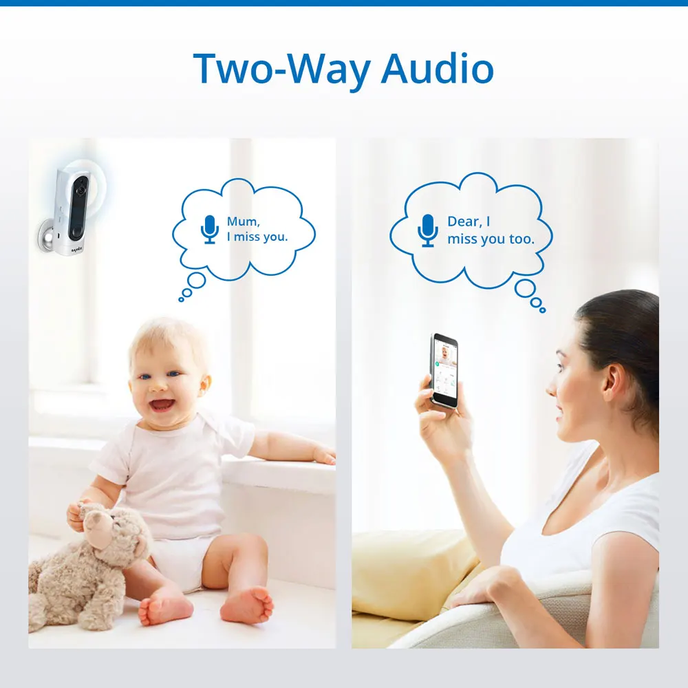 SANNCE 3000mA Rechargeable Battery PIR Camera 1MP HD Mini IP Camera 720P Night Vision Wireless Home