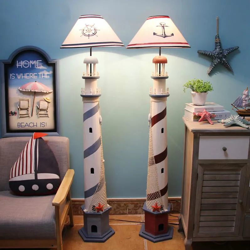 Retro Ocean Themed Floor Lamp Decorcoastal