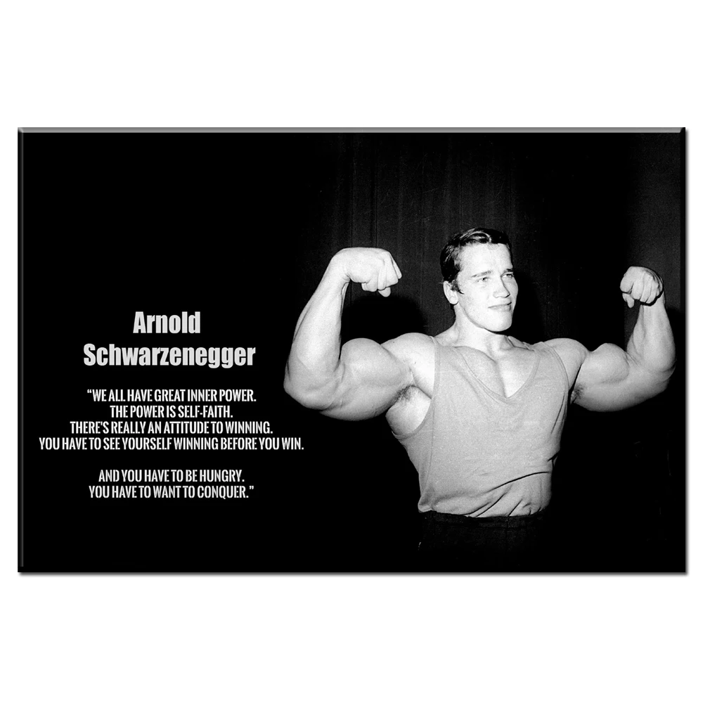 Xdr313 Arnold Schwarzenegger Bodybuilding Zitate Zitate Inspirational posters und druck Boxen Box player leinwand Poster in Xdr313 Arnold Schwarzenegger