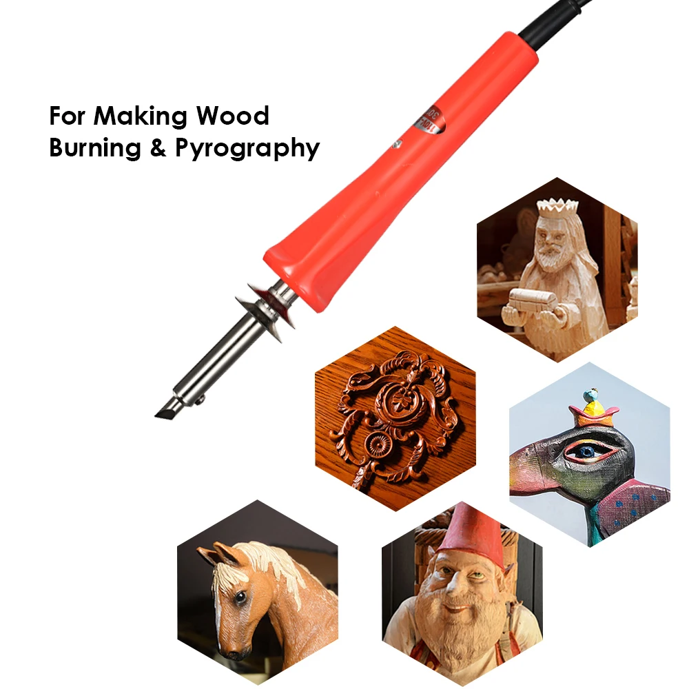 

30W 37PCS electric soldering iron Pen welding Tool soldering iron Kit Wood Burning for Wood Burning/Carving/+30pcs Tip 220-240V