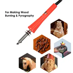 30 Вт 37 шт. Электрический паяльник ручка сварочный инструмент паяльник Комплект сжигание древесины для сжигания дерева/резьба/+ 30 шт