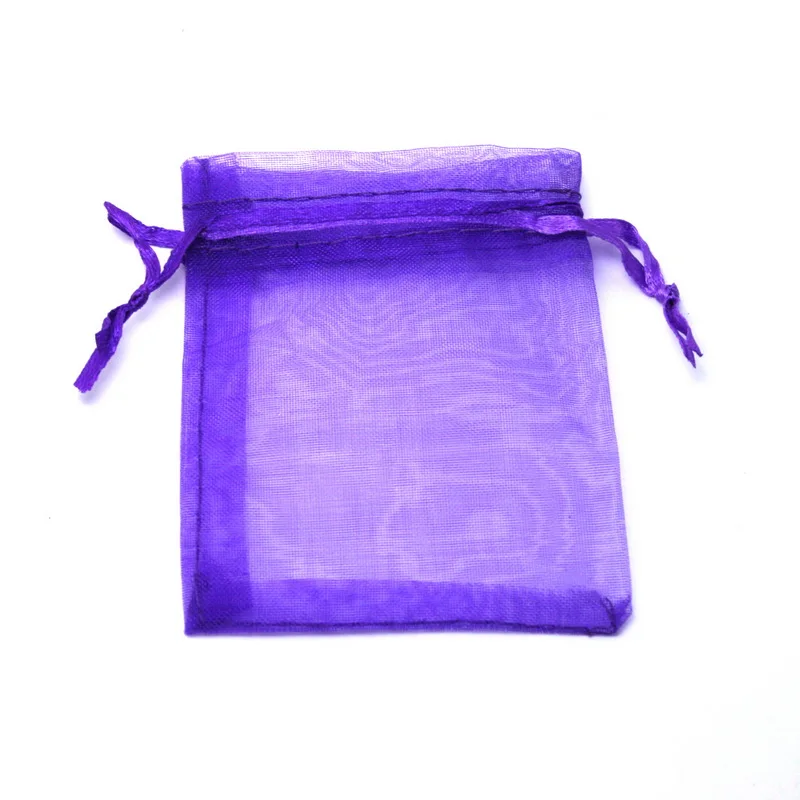 Us 1 63 28 Off Hot Dk Dark Purple Organza Bag 17x23cm Wedding Jewelry Packaging Pouches Nice Gift Bags 10pcs Lot In Display