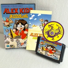 Alex Kidd с коробкой и руководство 16bit MD игровая карта для sega Mega Drive для Genesis