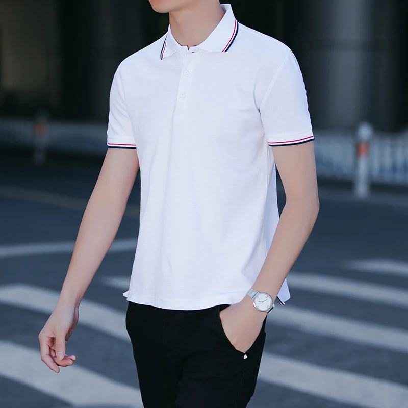 Модные мужские поло 2018 мужская белая рубашка с коротким рукавом Поло|Поло| |