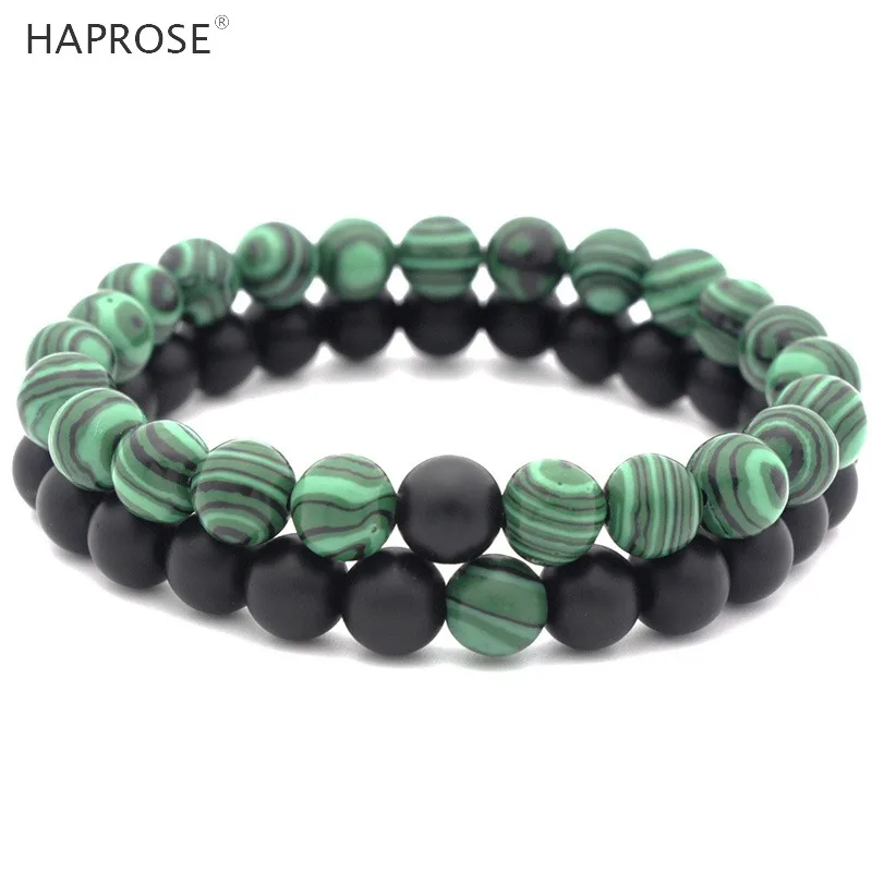 

Natural Agate Bracelet 8mm Creative Jewelry Woman Dancing Bracelet Red and Black Gemstone Scrub Agate Couple Bracelet