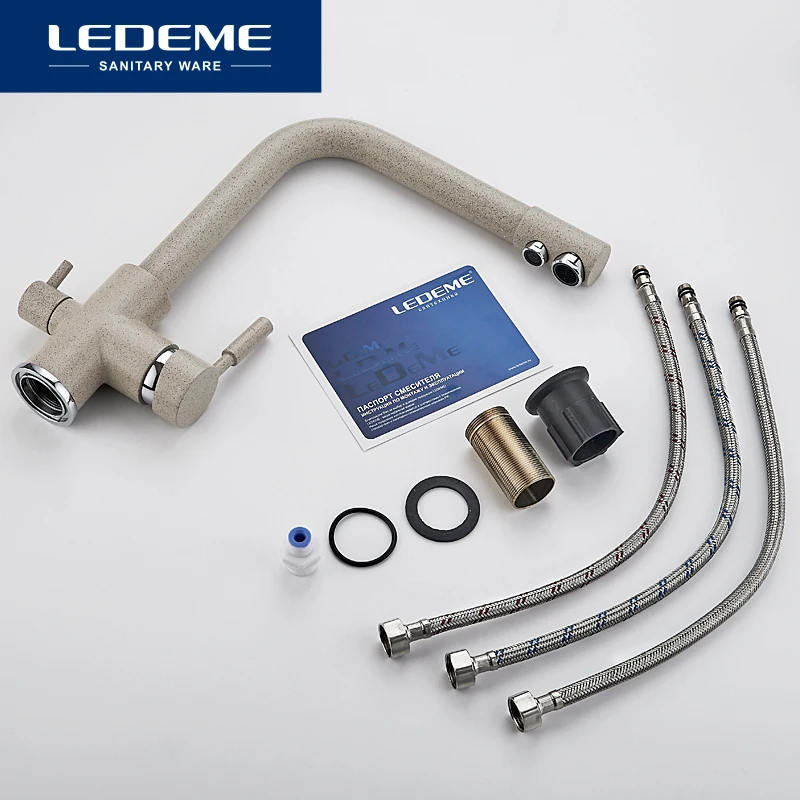 LEDEME Waterfilter краны Кухня смесители питьевой воды фильтр многоцветные кран Раковина