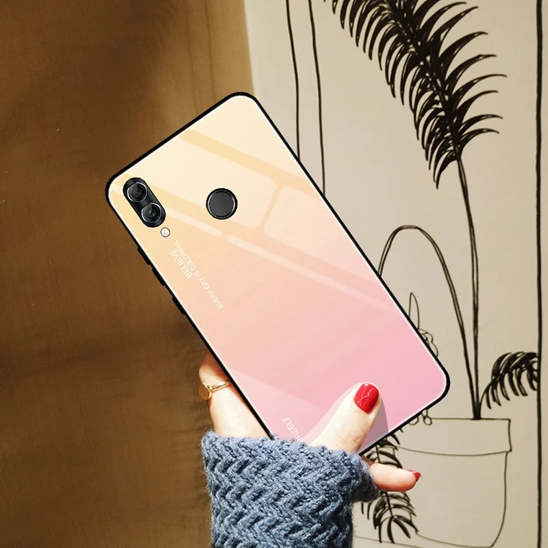 F1 Стеклянный градиентный узор для huawei Honor 10 Lite чехол Note 10 силиконовый защитный для huawei Honor 8X Max V20 9 Lite Magic 2 Чехол - Цвет: F1