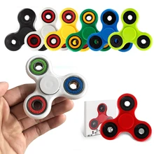 Палец Tri-Spinner Ерзает Игрушки Латунь EDC Сенсорная Непоседа Ручной Счетчик Для Аутизма и СДВГ Повернуть Анти-Стресс Игрушки # E