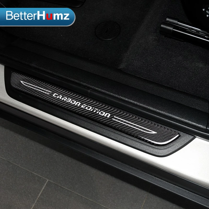 Door Sill Guards Protector Carbon Fiber Sills Trim Stickers