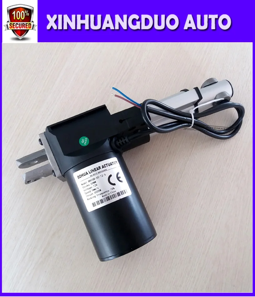 

12 V/24V 50mm (2inch)micro linear actuator, electric linear actuator, thrust 5000N/500KG/1100LBS, tv lift Customized stroke