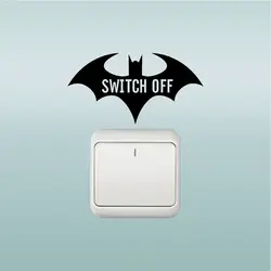 KG-53 мультфильм Бэтмен силуэт переключатель наклейка креативный Бэтмен выключить сохранить электрические обои