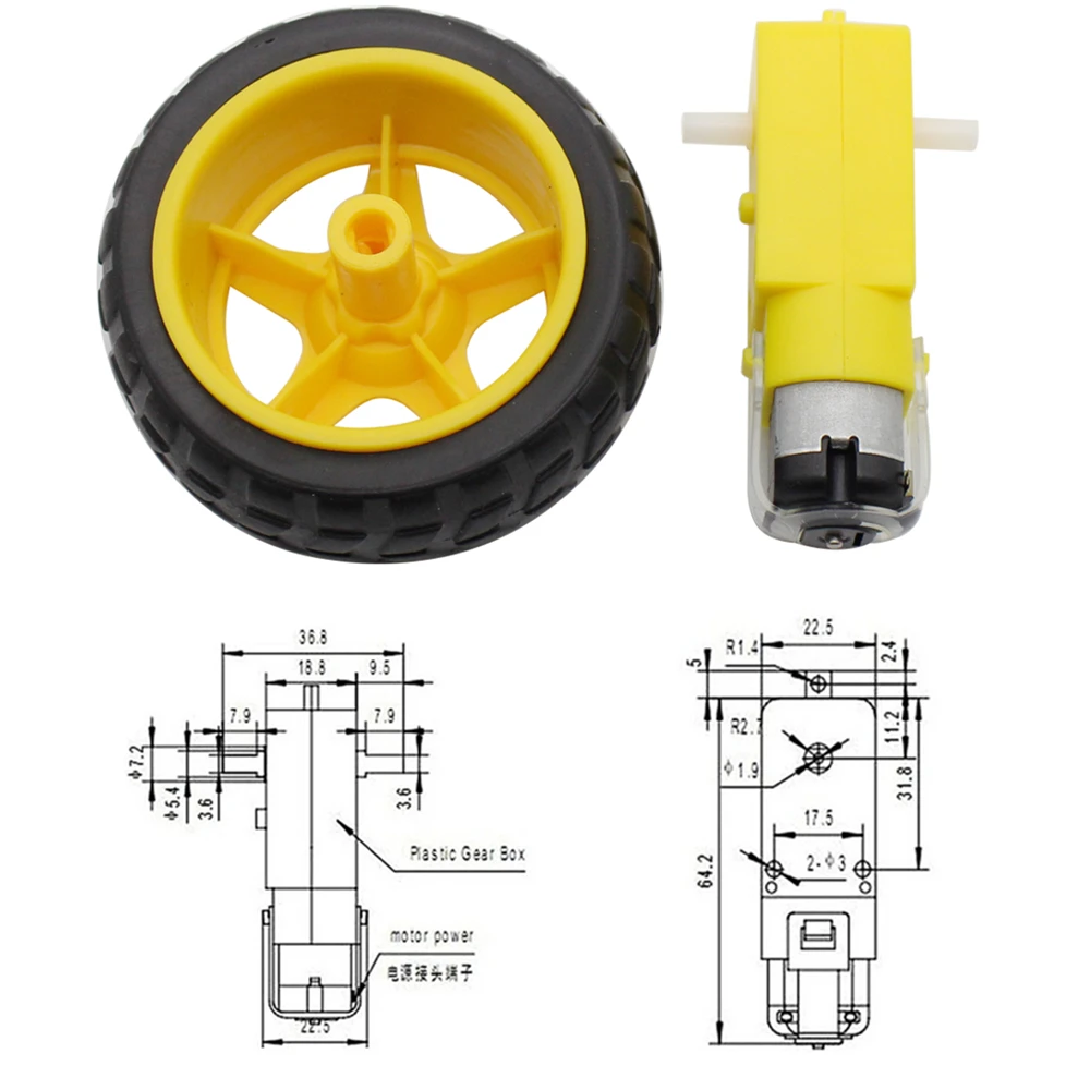TT Motor Smart Car Robot Gear Motor for arduino Diy Kit Wheels Smart