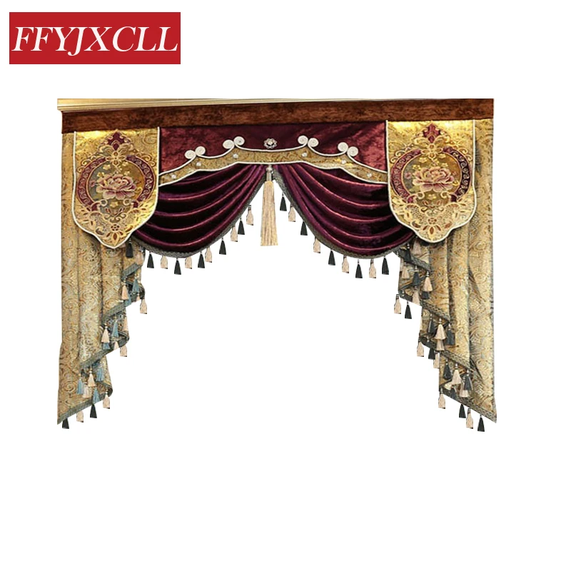 Стиль 1 Style 8 пелмет Valance роскошный европейский домашний декор занавеска для