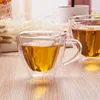 Coeur D'amour En Forme de Double Mur Tasse En Verre Résistant Kungfu Thé tasse lait lemon jus tasse verres amant tasses à café tasse cadeau ► Photo 3/5