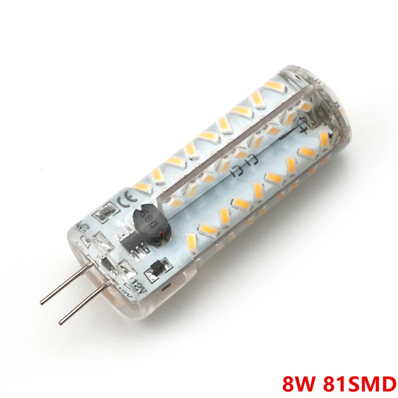 Светодиодная мини-лампа G4 8 Вт AC/DC 12 В 3014SMD 81LED S 360 угол свечения люстры сменные