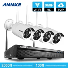 ANNKE 4CH Системы ВИДЕОНАБЛЮДЕНИЯ Беспроводной 960 P NVR 4 ШТ. 1.3MP ИК Открытый P2P Wi-Fi IP CCTV Камеры Безопасности Системы Surveillance Kit