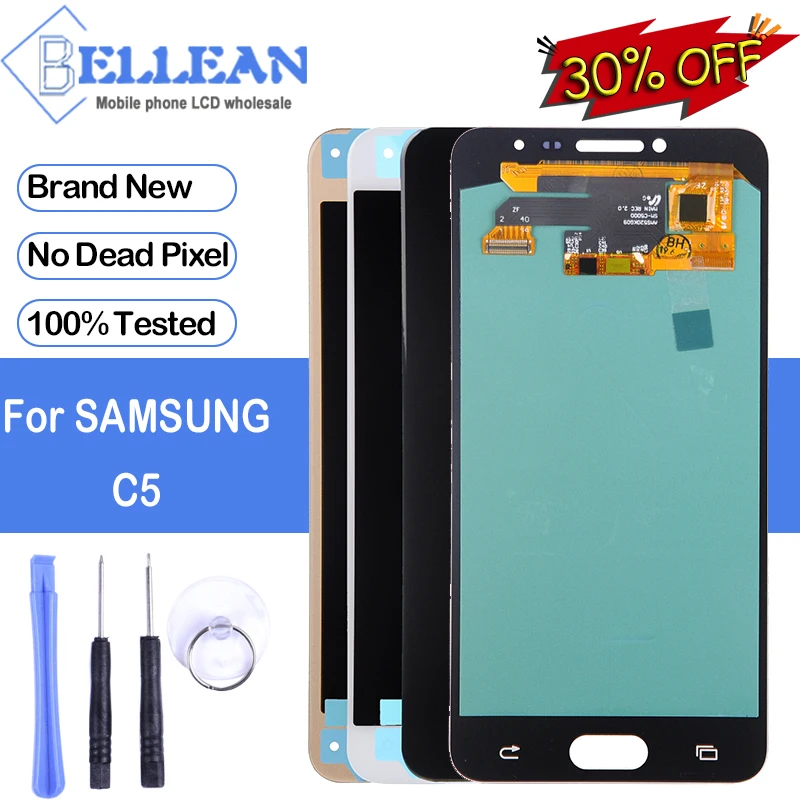 

Dinamico Promotion 5.2Inch Repair Part C5 Lcd For Samsung Galaxy C5000 LCD With Touch Screen Digitizer Assembly With Tools