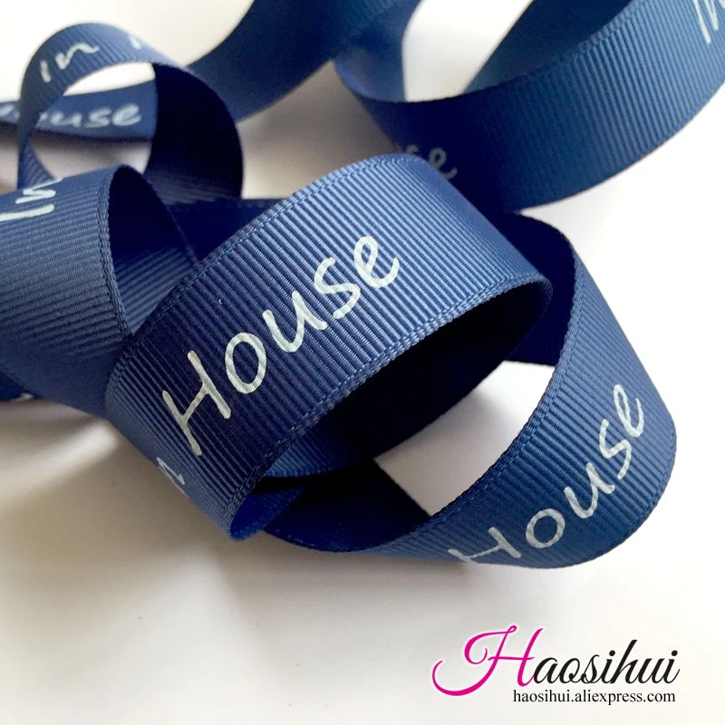 HAOSIHUI бесплатный дизайн 5/8 ''(16 мм) Grosgrain поставщики печатных брендов ленты