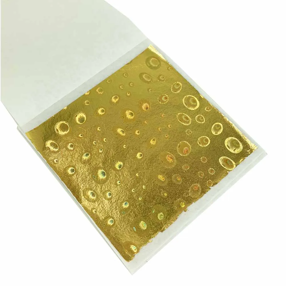 100 шт 8x8,5 см крафт-бумага для творчества имитация золотого листа лазерные листы золотых листьев фольгированная бумага для золочения DIY ремесло украшение