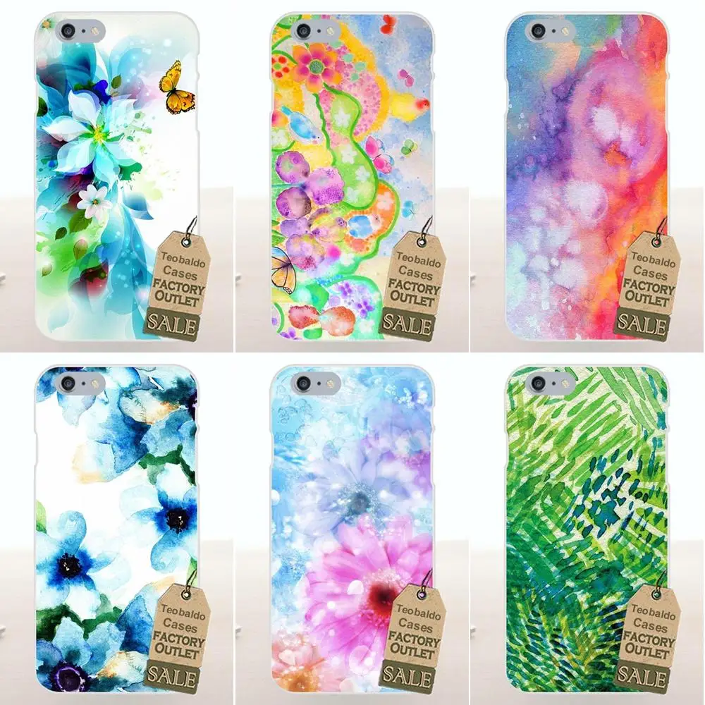 

Tpwxnx For Apple iPhone 4 4S 5 5C SE 6 6S 7 8 Plus X For LG G4 G5 G6 K4 K7 K8 K10 TPU Case Spring Art Green Blue Watercolor