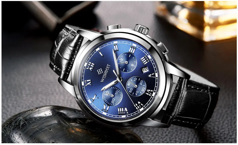 WISHDOIT Лидирующий бренд мужские часы из нержавеющей стали мужские модные бизнес Кварцевые XFCS мужские наручные часы Relogio Masculino часы