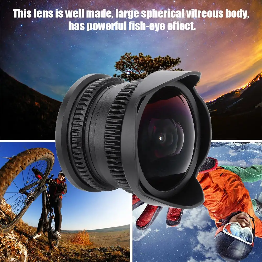 APS-C 8 мм F2.8 широкоугольный объектив с фиксированным фокусом MF рыбий глаз для Canon EOS-M для sony-E для Fuji-X для M4/3 беззеркальных камер