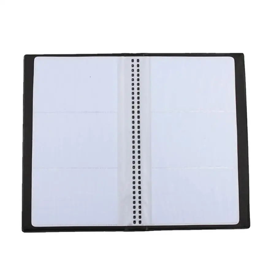 Black Leather 120 Business Name Card Holder Book Wallet Cover Case Pouch Folder Credit Card Holder Leather Card Holders-12