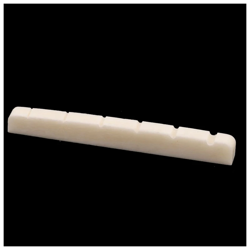 

4pcs 42*3.5*4.5/3.5 MM Electric Guitar Pre-Slotted Bone String Nut for 6 String Guitar Tele Telecaster white