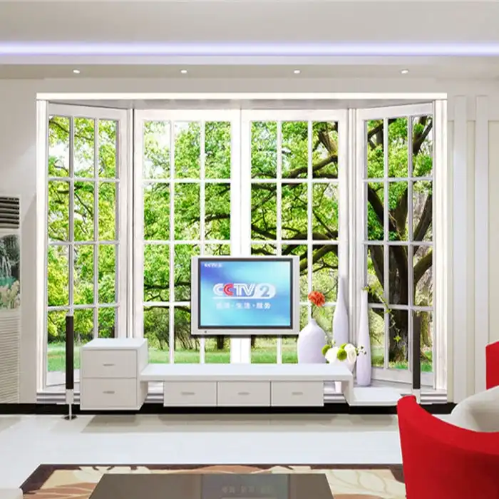 Custom Wall Mural 3d Green Tree Mural Living Room Dining Room