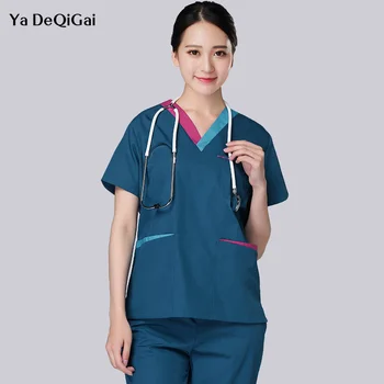 

Hospital surgical clothing Meidcal scrub suit doctors nurse Isolation uniforms lab clothes suits medical scrubs uniforms women