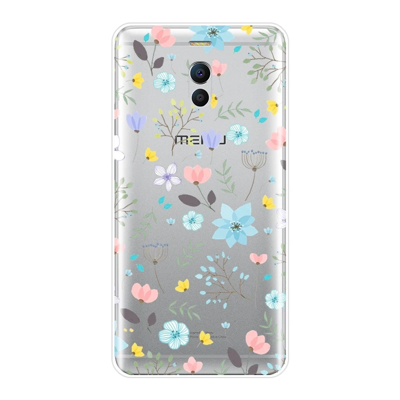 Чехол для телефона Meizu M2 M3 M5 M6 Note силиконовая Мягкая задняя крышка с цветочным