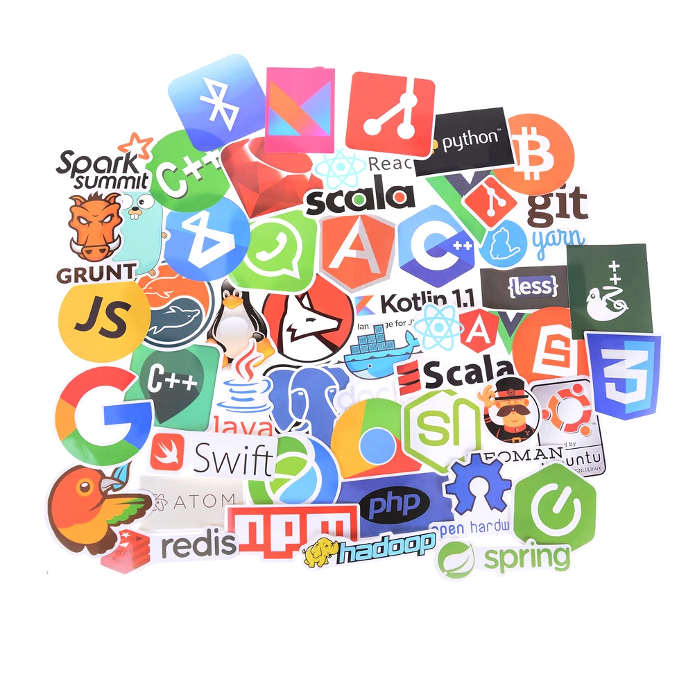 50Pcs/Pack DIY Internet Java JS Php Html Cloud Docker