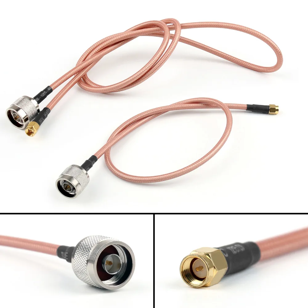 

Areyourshop RG142 N Male Plug Jack To SMA Male Adapter Connector Pigtail Coax Antenna Wifi Cable 50 ohm 50cm 1m New Arrival