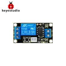 Botão-Controlado Por Um Canal STC15F104W Keyestudio 12 v Módulo de Relé Para Arduino (Preto e Ambiental-friendly)