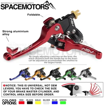 

ASV Foldable brakes & clutch levers for motorcycle moto motard sm pitbike dirt bike YZ YZ-F XG WR WR-F YZF YBR TTR CR CRF CRM