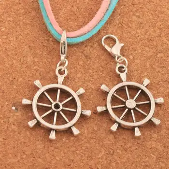 

Rudder Clasp European Lobster Trigger Clip On Charm Beads 24x42mm 70PCS zinc alloy C005