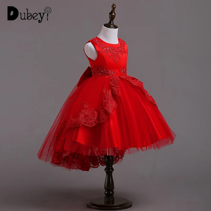 

Baby Girl Thanksgiving Bow-knot Trumpet Princess Dress Kids Girl Dresses for Evening Birthday Wedding Party Dress
